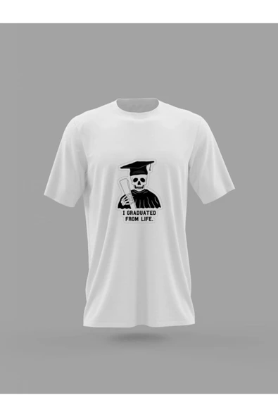 Panorama Ajans I Graduated From Life Baskılı T-shirt ürün görseli 1