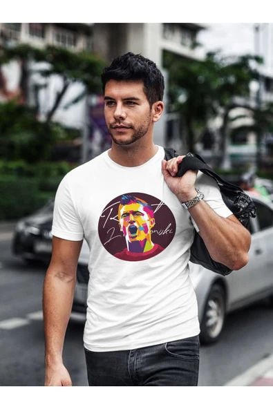 Panorama Ajans Robert Levandovski Bayern Munhen Polonya Tasarımı Baskılı T-shirt - Resim 2