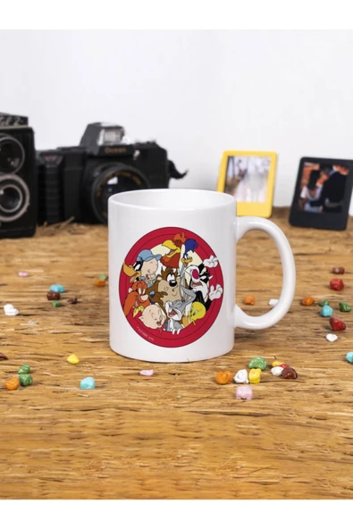 Panorama Ajans Çizgi Film Sevenlere Looney Tunes Kahramanları Tasarımı Beyaz Kupa Bardak ürün görseli
