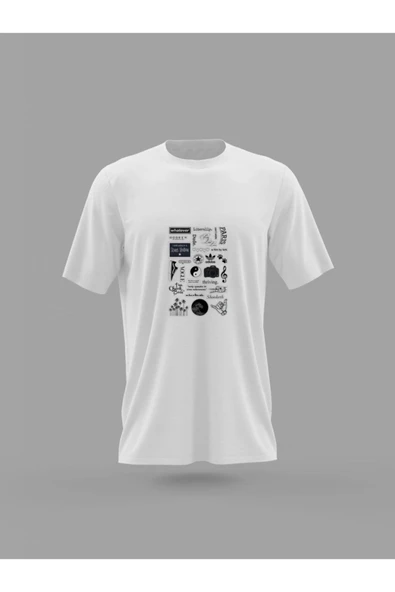 Panorama Ajans Black Doodle Baskılı T-shirt ürün görseli 1