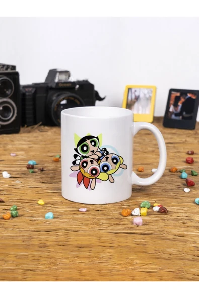 Panorama Ajans Powerpuff Girls Tasarım En Yakın Kız Arkadaşlara Beyaz Kupa Bardak ürün görseli
