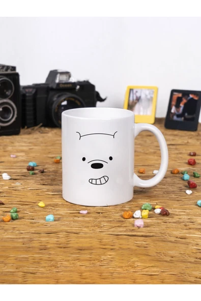 Panorama Ajans Kafadar Ayılar Minimalist Beyaz Kupa Bardak ürün görseli