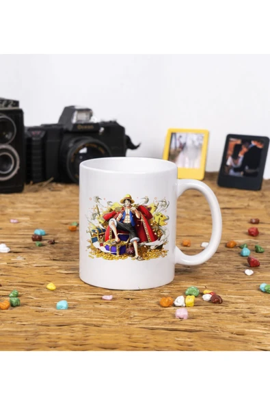 Panorama Ajans Çizgidizi Sevenlere One Piece Money Gold Tasarımlı Anime Beyaz Kupa Bardak ürün görseli