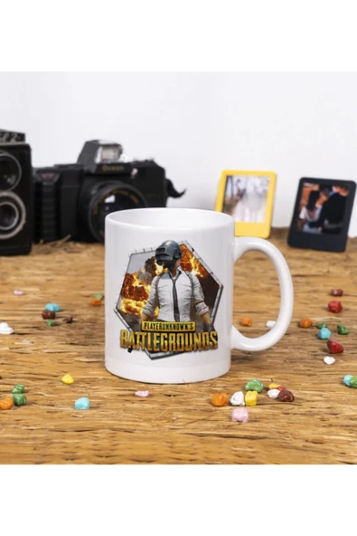 Panorama Ajans Beyaz Pubg Jenerik Logo Tasarım Kupa Bardak ürün görseli 1