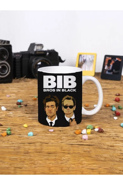 Panorama Ajans Hmym Barney And Ted Bros In Black Beyaz Kupa Bardak ürün görseli