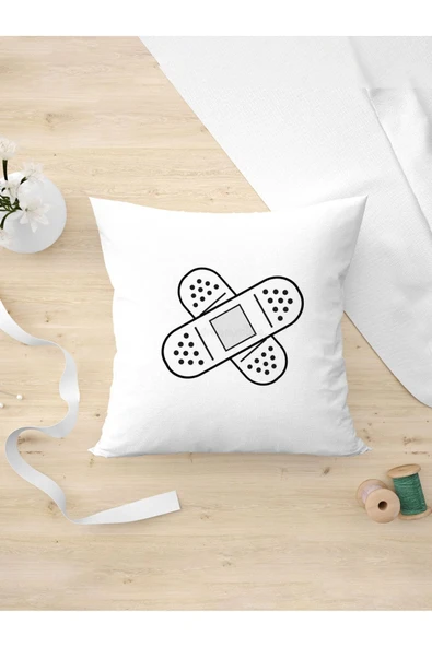 Panorama Ajans Minimalist Cool Yarabandı Tasarım Oda Dekoru Arkadaşa Kişiye Hediyelik Yastık Kılıfı ürün görseli