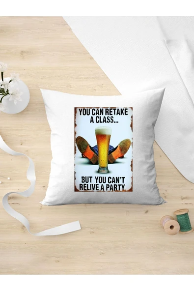 Panorama Ajans Retro Severlere Biralı Arkadaşa Kişiye Oda Dekoru Yastık Kılıfı ürün görseli 1