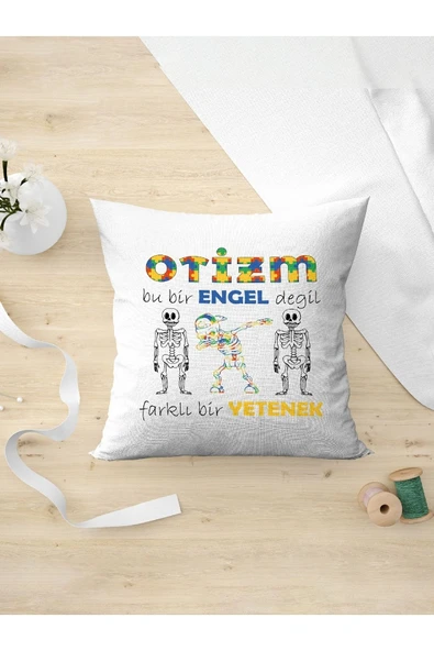 Panorama Ajans Otizm Farkındalık Tasarım Yastık Kılıfı 2 ürün görseli