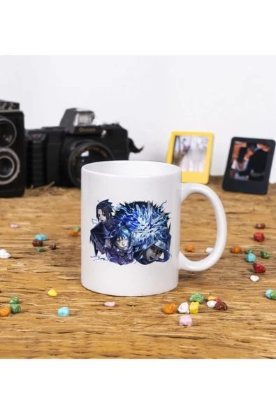 Panorama Ajans Anime Sevenler Için Naruto Sasuke Uchiha Tasarımlı Beyaz Kupa ürün görseli