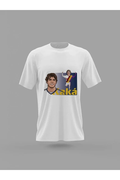 Panorama Ajans Kaka Leite Futbolcu Kariyeri Portresi Baskılı T-shirt - Resim 4