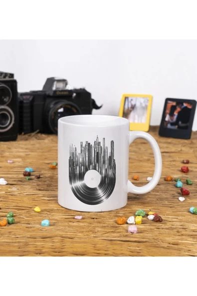 Panorama Ajans Tasarım Severlere Özel Şehir Plak Özel Beyaz Kupa Bardak ürün görseli