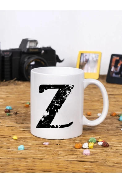 Panorama Ajans En Yakın Arkadaşa Çiçek Tasarım Z Harfi Beyaz Kupa Bardak ürün görseli