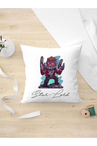 Panorama Ajans Marvel Film Severlere Şirin Star Lord Karakteri Tasarım Oda Dekoru Arkadaşa Kişiye Yastık Kılıfı ürün görseli