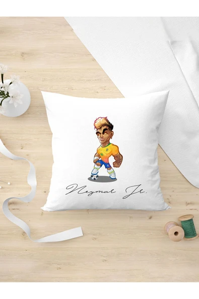 Panorama Ajans Futbol Severlere Neymar Jr. Tasarım Oda Dekoru Arkadaşa Kişiye Hediyelik Yastık Kılıfı ürün görseli