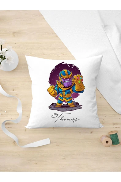 Panorama Ajans Marvel Film Severelere Şirin Thanos Karakteri Tasarım Oda Dekoru Arkadaşa Kişiye Yastık Kılıfı ürün görseli