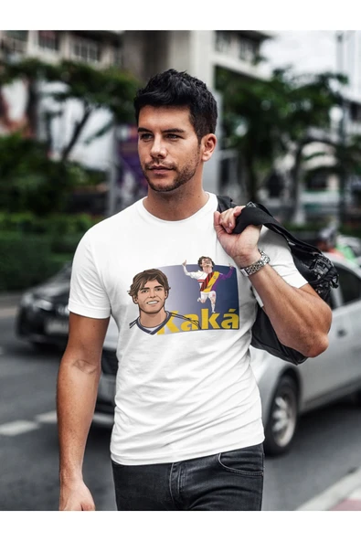 Panorama Ajans Kaka Leite Futbolcu Kariyeri Portresi Baskılı T-shirt - Resim 2