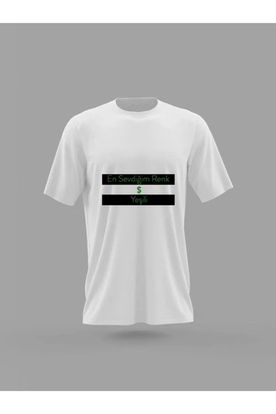 Panorama Ajans Komik Sözlü Dolar Tasarım Baskılı T-shirt