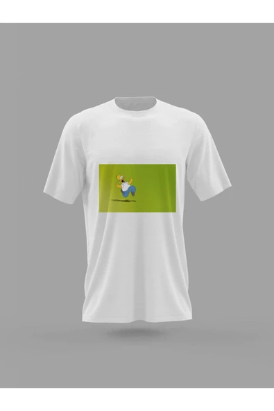 Panorama Ajans Unisex Simpsonlar Simpson Eğlenceli Masaüstü Baskılı T-shirt ürün görseli 1