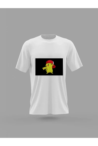 Panorama Ajans Pikachu Şirin Tasarım Baskılı T-shirt ürün görseli 1