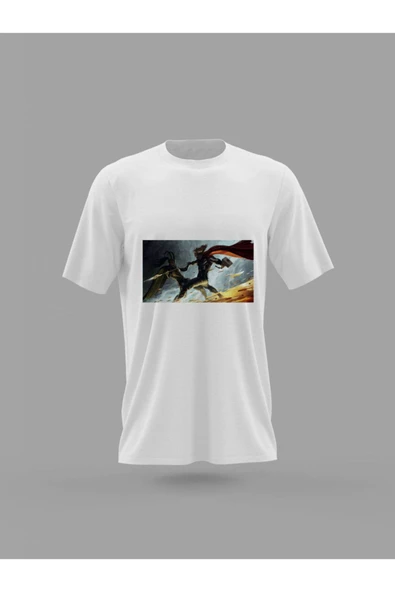Panorama Ajans Loki Thor Marvel Dizi Baskılı T-shirt - 1