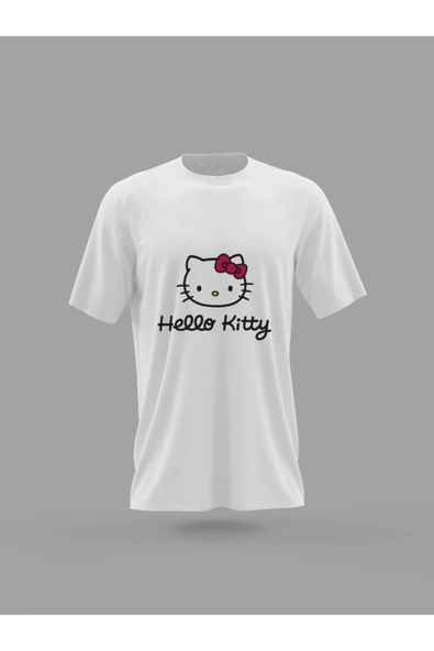 Panorama Ajans Unisex Hello Kitty Okul Öğrenci Hediye Baskılı T-shirt
