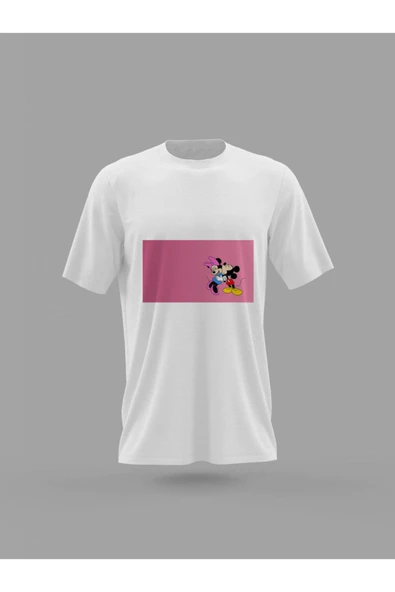 Panorama Ajans Mickey Ve Minnie Mouse Sevgililer Günü Hediye Baskılı T-shirt ürün görseli 1
