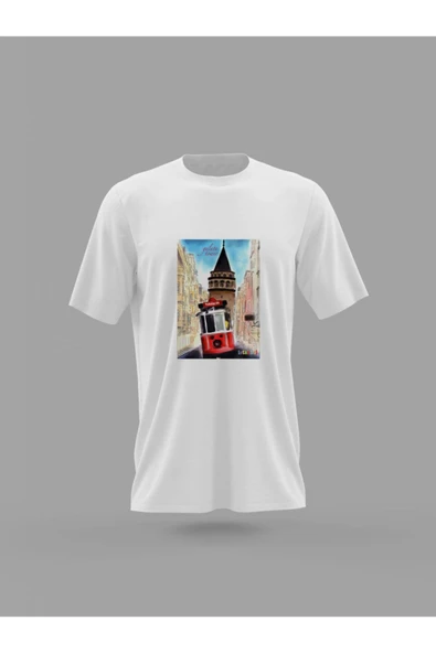 Panorama Ajans Galata Tower Baskılı T-shirt ürün görseli 1