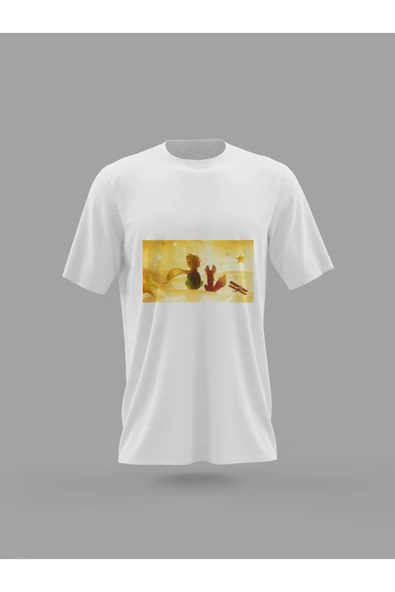 Panorama Ajans Küçük Prens Ve Tilki Minimal Hikaye Baskılı T-shirt ürün görseli 1