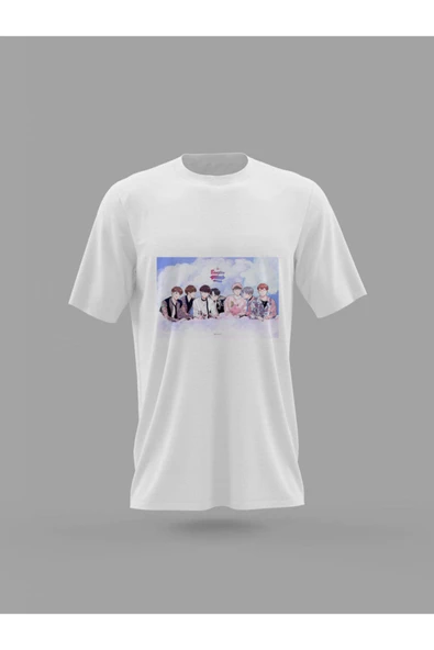 Panorama Ajans Unisex Anime Bts Kore Fan Baskılı T-shirt ürün görseli 1