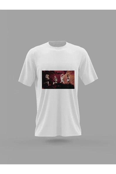 Panorama Ajans Unisex Blackpink Black Pink Konser Albüm Fotoğraf Baskılı T-shirt