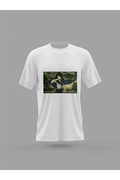 Panorama Ajans Levi Ackerman Anime En Sevilen Baskılı T-shirt ürün görseli 1