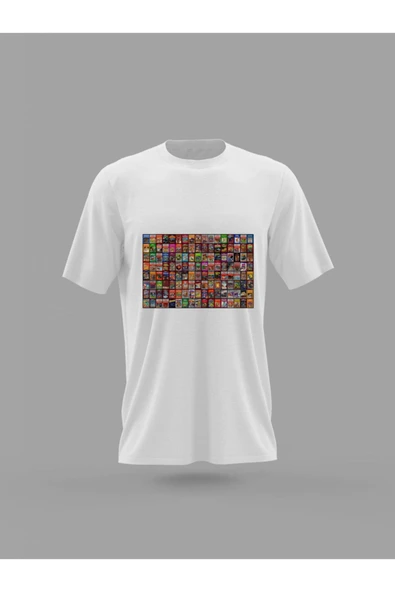 Panorama Ajans Nostalj Atari Kaset Oyunları Baskılı T-shirt - 1