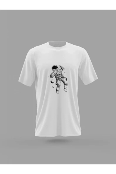 Panorama Ajans Minimal Astronot Tasarım Baskılı T-shirt - 1