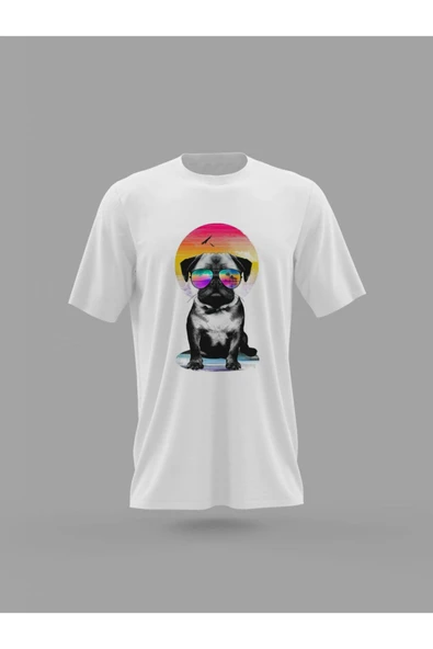 Panorama Ajans Cool Dog Renkli Tasarım Baskılı T-shirt ürün görseli 1