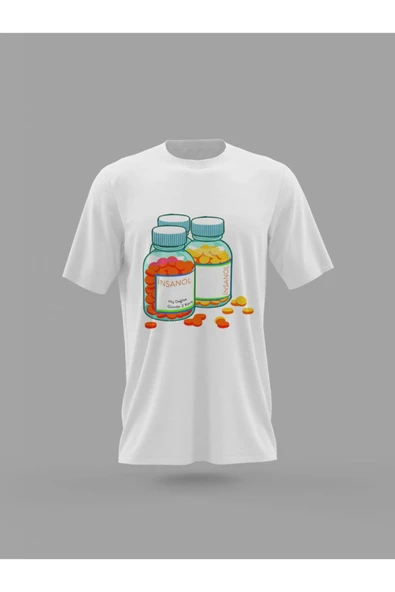 Panorama Ajans Unisex Komik Sözlü Insan Ol Tasarımlı Baskılı T-shirt ürün görseli 1