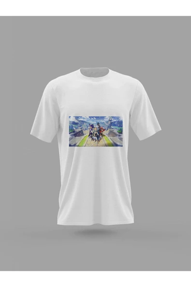 Panorama Ajans Genshin Impact Anime Dizi Netflix Mihoyo Baskılı T-shirt ürün görseli 1