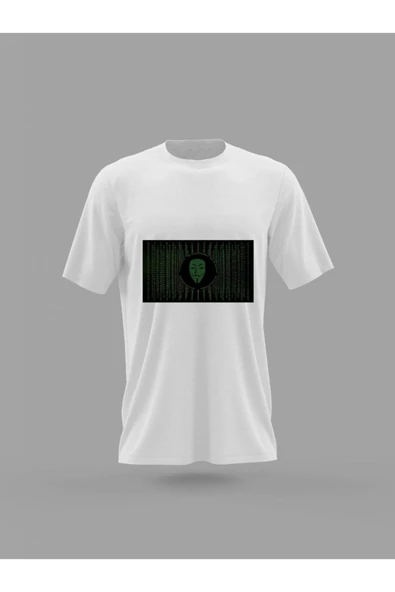 Panorama Ajans Hacker Anonymous V For Vendetta Yazılım Baskılı T-shirt