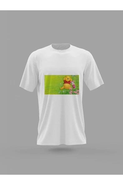 Panorama Ajans Winnie The Pooh Nostalji Çizgi Film Animasyon Retro Baskılı T-shirt ürün görseli 1