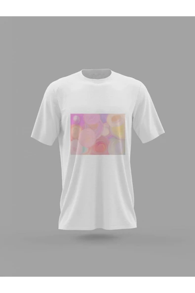 Panorama Ajans Pastel Dairesel Fırça Izleri Baskılı T-shirt ürün görseli 1