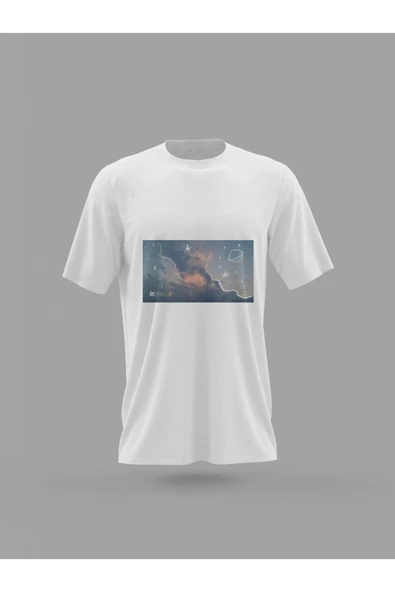 Panorama Ajans Gökyüzü Baskılı T-shirt - 1