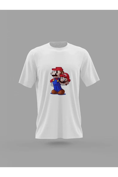 Panorama Ajans Mario Figür Baskılı T-shirt - 1