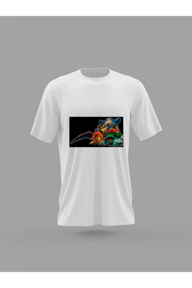 Panorama Ajans Pokemon Karakterli Tasarım Baskılı T-shirt ürün görseli 1