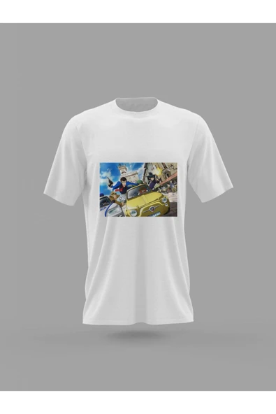 Panorama Ajans Lupin Çizgi Film Dediktif Hırsız Baskılı T-shirt