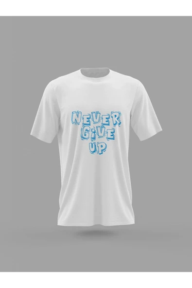 Panorama Ajans Never Give Up Tasarımlı Baskılı T-shirt