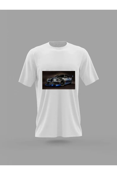 Panorama Ajans Nissan Gtr R34 Gri Baskılı T-shirt ürün görseli 1