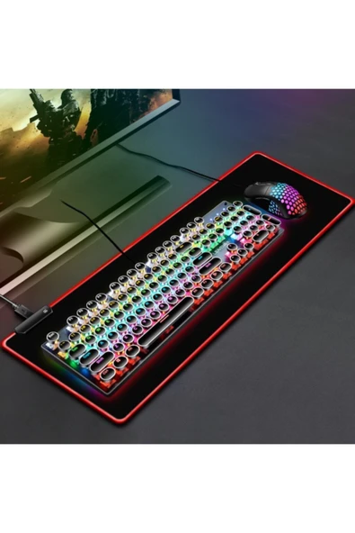 NIGHTSILVER Silverpad Profesyonel Seri 70x30cm 700x300mm Xl Rgb Gaming Oyuncu Mousepad - 3