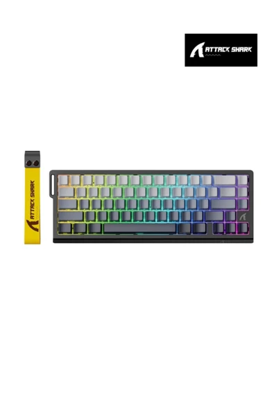 ATAsoft ELEKTRONİK Since 2021 Attack Shark X68HE Rapid Trigger 0.125ms Manyatik Switch RGB App Uygulamalı Gaming Oyuncu Klavye - 2