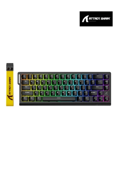 ATAsoft ELEKTRONİK Since 2021 Attack Shark X68HE Rapid Trigger 0.125ms Manyatik Switch RGB App Uygulamalı Gaming Oyuncu Klavye - 2