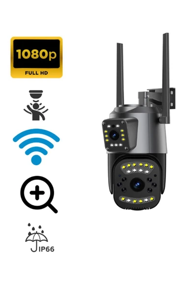 ATAsoft ELEKTRONİK Since 2021 4 Mp Hd Ip Kamera Wifi Özellikli Hareket Takipli Gece Sensörlü Çift Lensli Güvenlik Kamera Blm50