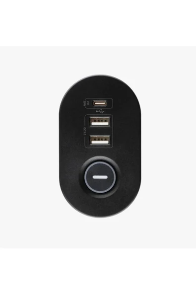 ATAsoft ELEKTRONİK Since 2021 Akım Korumalı Priz Masa Kenarı Ayarlanabilir 3 Priz 2 Usb 1 Type C Güç Düğmeli Girişli Priz Ftr19 - 4